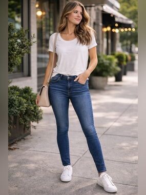 KanCan Skinny Jeans Size 9 Juniors • Stretch Blue Denim